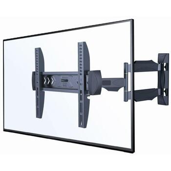 Gembird sienas stiprinājums WM-55ST-02, atbalsta 32-55'' televizori, VESA 100x100-400x400 mm, 30 kg, 65-610 mm attālums (WM-55ST-02)