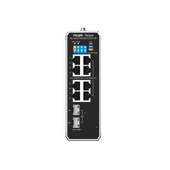 Ruijie RG-NIS2100-8GT2SFP-HP | 10-портовый Промышленный Коммутатор с Облачным Управлением — Прочный Дизайн, Чёрный Корпус (RG-NIS2100-8GT2SFP-HP)