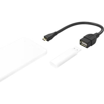 Hama USB кабель 00173892, 0.15м, 480Mbit/s, микро-USB штекер, USB Type-A гнездо, черный, USB OTG (00173892)