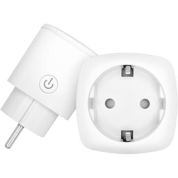 Trust viedā kontakligzda 71301, 2 gab., WiFi 2,4GHz, 3000W, balta, iekštelpām, Google Home, Alexa (71301)