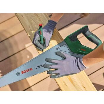 BOSCH 1600A0387T rokas zāģis, 500mm, 7TPI, SK5 tērauds, ergonomisks rokturis, 40cm skala, 45°/90° leņķa guides (1600A0387T)