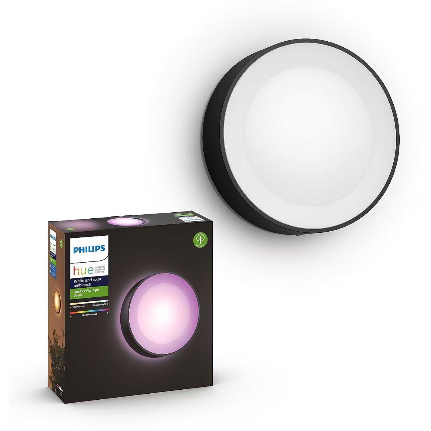 Philips Hue Уличный настенный светильник Daylo 8718696174401, 15Вт, 1060лм, 2000-6500К, IP44, LED, черный, диммируемый (8718696174401)