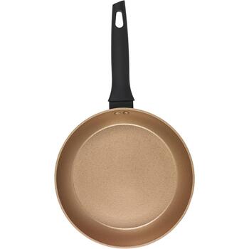Russell Hobbs Сковорода RH01666BEU7, 24см, алюминий, черный/золотой, антипригарное покрытие, подходит для всех типов плит (RH01666B1EU7)