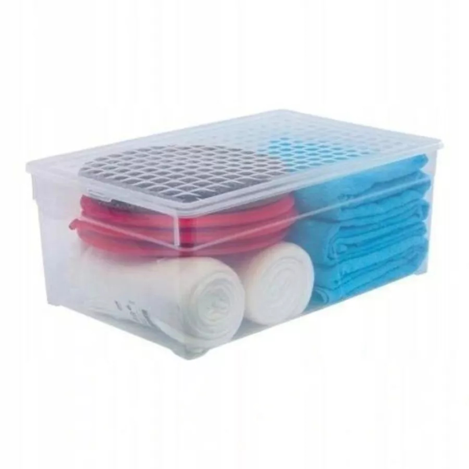 Curver Textile Box коробка с крышкой 0803000001, 33л, 39,5x34,2x34,3см, прозрачный, пластик (0803000001)