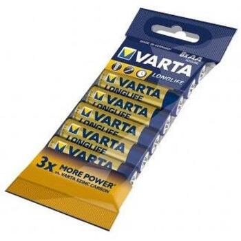 Varta 4106101328 vienreizlietojamā AA sārma baterija, 1,5 V, LR6, 8 gab., zila/dzeltena (4106101328)