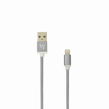 Sbox USB кабель IPH7-GR, 1,5 м, 2.0, 480 Mbit/c, USB A, Lightning, Серый, Мужской, Прямой, Блистер, 1 шт (IPH7-GR)