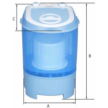 Manta Стиральная машина WH128 MMMDAWWH128001, 180W, 110-240V, 50-60Hz, 2,8kg, 1kg, Дренажный шланг, Функция отжима (MMMDAWWH128001)