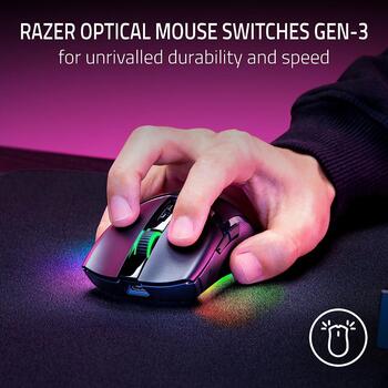 Razer Cobra Pro RZ01-04660100-R3G1, bezvadu optiskā spēļu pele, 30000 DPI, 8 pogas, 77 g, 2.4GHz/Bluetooth, RGB (RZ01-04660100-R3G1)