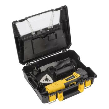 Powerplus POWXBOX011 oscilējošs multiinstruments griešanai slīpēšanai un skrāpēšanai 300W 20000-44000gāj./min 6 ātrumi 16 piederumi koferī (POWXBOX011)