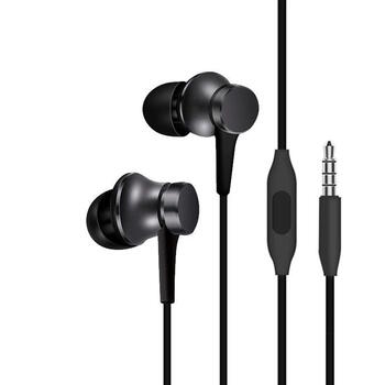 Xiaomi Mi In-Ear Headphones Basic ZBW4354TY vadu austiņas ar iebūvētu mikrofonu 3.5 mm kabelis alumīnija skaņas kamera frekvenču diapazons 20–20 000 Hz melns (ZBW4354TY)