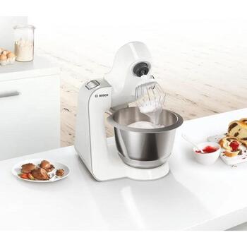 Bosch Кухонный комбайн MUM58200, 1000 W, 7 скоростей, 3.9 L, Белый, Замесчик, миксер, венчик (MUM58200)