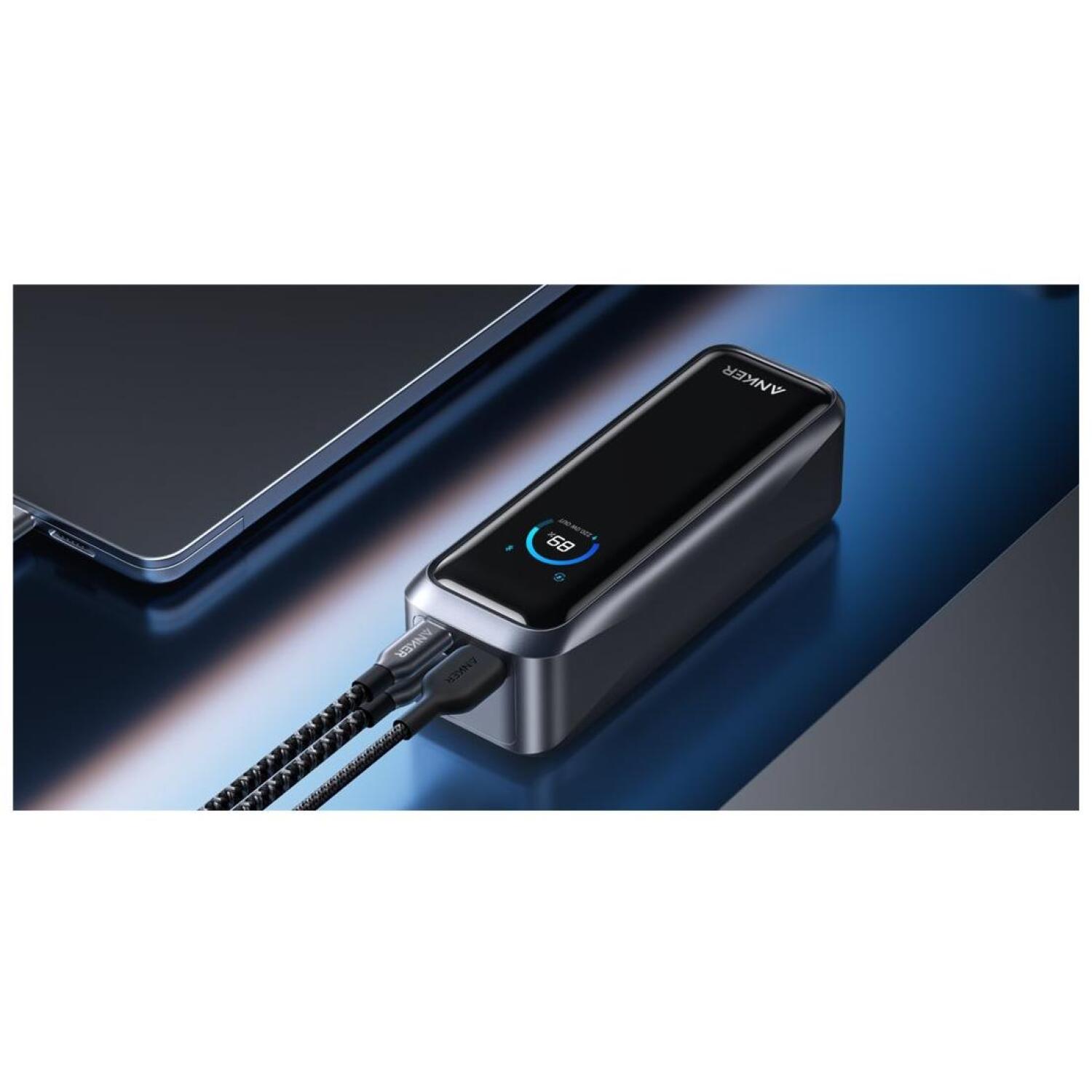 Anker Power Bank A110BH11, 20000 мАч, 220 Вт, 3x 4 pin USB Type A, 2x USB-C, быстрая зарядка (A110BH11)