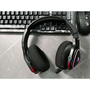 A4Tech Bloody MR710 A4TSLU47751, 2,4GHz, BT 5.3, 3,5mm, 340g, 105dB, 16Ω, 65h, USB-C, melna (A4TSLU47751)