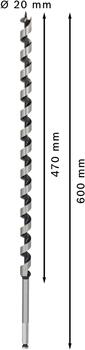 Urbjmašīnām/skrūvgriežiem, triecienurbjmašīnām/triecienskrūvgriežiem PRO WOOD SPIRĀLURBIS BOSCH 2608585721 (2608585721)