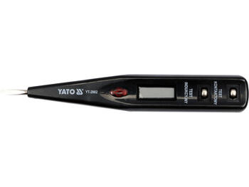 Yato цифровой тестер напряжения YT-2862, 12-250В, ЖК-дисплей, 50-500Гц, плоский наконечник, 130мм, тест заземления (YT-2862)