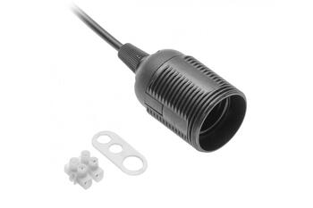GTV розетка GZ-E27000-10, 220-240В, 50-60Гц, 60Вт, переменный ток, черный, пластик, кабель питания, клеммная колодка (GZ-E27000-10)