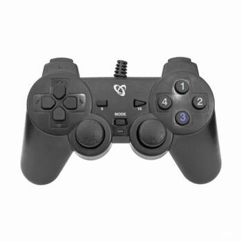 Sbox Игровой контроллер GP-2009, 17 кнопок, 1,8м, USB 2.0/PS2, вибрация, совместимость PS2/PS3/Win7/Win8/Win10 (GP-2009)