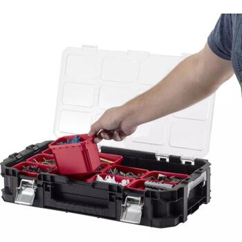 Keter Connect Organizer 30205287, 54x30,2x11,4cm, instrumentu kaste, caurspīdīgs vāks, rokturis (30205287)