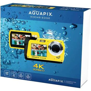 Easypix Aquapix W3048-Y Edge 10076, 13МП CMOS, 4K, 3м водонепроницаемый, 16x зум, двойной экран, WiFi (10076)
