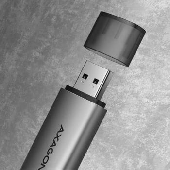 Axagon кардридер CRE-SAC, USB 3.2 Gen 1, 2 слота, 5000 Mbit/s, металлический корпус, поддерживает microSD, SD (CRE-SAC)