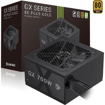 Gamemax barošanas bloks GX 700G, 700 W, Zelts, Nemodulārs, 120 mm ventilators, 10 A (GX 700G)