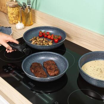 Russell Hobbs Panna komplekts RH03297, 22cm, 24cm, 26cm, noņemams rokturis, nepiedegošais pārklājums (RH03297)