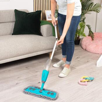 Beldray Распылительный швабра LA034245UFFEU7, 450мл, 2-в-1, микрофибра, синий, washable pads (LA034245UFFEU7)