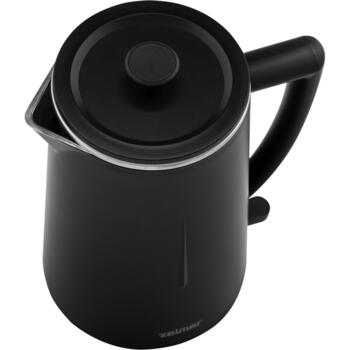 Zelmer Электрический чайник ZCK8020B 71505538P, 1500 W, 1.7 л, черный, нержавеющая сталь, автоматическое отключение (71505538P)