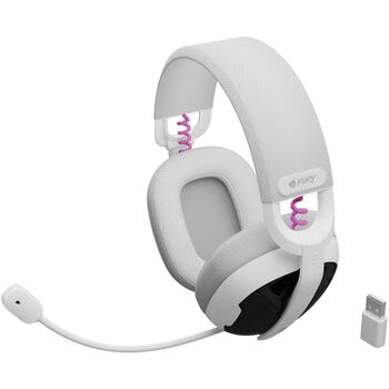 Fury беспроводные наушники Fukiya F6 NFU-2337, 40мм, 20-20000Гц, 40ч, Bluetooth 5.4, USB Type C, ENC микрофон, белые (NFU-2337)