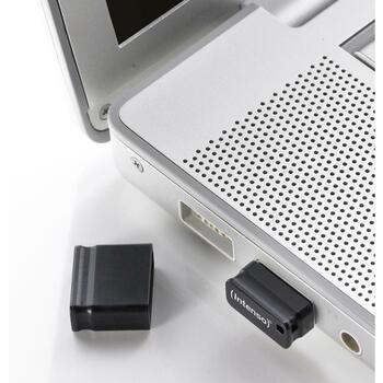 Intenso USB флеш-накопитель 3532480 32 ГБ, USB 3.2 Gen 1, скорость чтения 100 МБ/с, черный, пластик, форм-фактор: крышка (3532480)