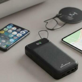 Mediarange Power Bank MRMA756, 20000mAh, 15W, 1xUSB-A, 1xUSB-C, быстрая зарядка, ЖК-дисплей (MRMA756)