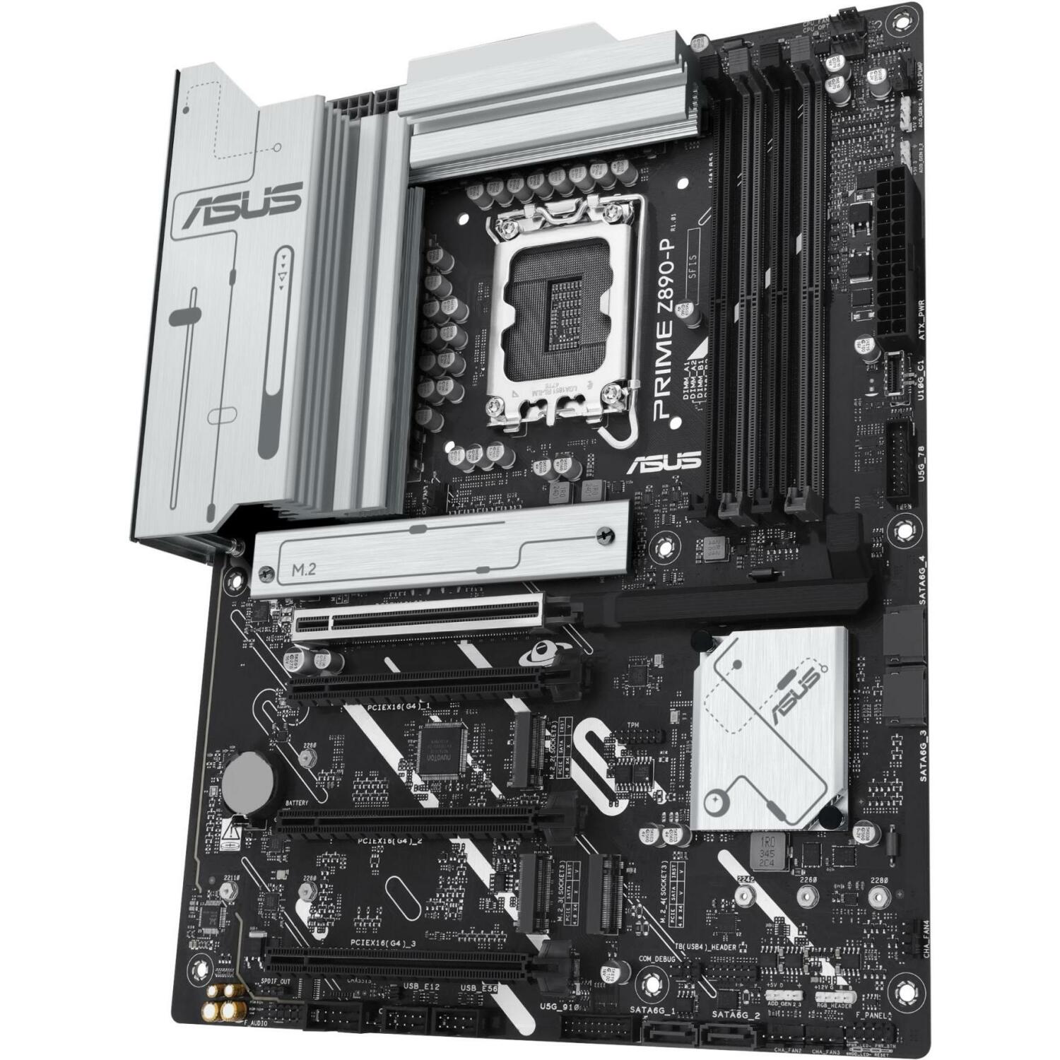 Asus Mātesplate PRIME Z890-P, LGA 1851, DDR5, 192 GB, 4 DIMM, 4 M.2, 2.5 Gb Ethernet, 7.1 audio, ATX (PRIME Z890-P)