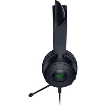 Razer наушники Kraken Kitty V3 X RZ04-05350200-R3M1, 40мм, 32Ом, 20-28кГц, 3.5мм, проводные, Over-Ear, микрофон, черный (RZ04-05350200-R3M1)