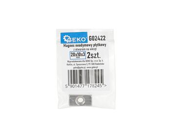 Geko Неодимовый магнит G02422, 20x10x3мм, с отверстием под винт, 2 шт. (G02422)