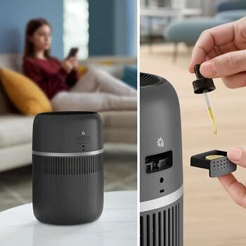 PHILIPS 4000 sērijas gaisa mitrinātājs, ogles pelēks (HU4210/03)