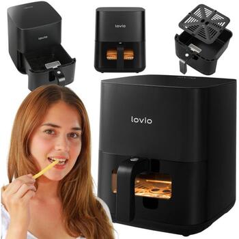 Lovio Gaisa fritieris LVAF001BK, 1450W, 5l, 8 programmas, karstumizturīgs rokturis, neslīdošas kājiņas (LVAF001BK)