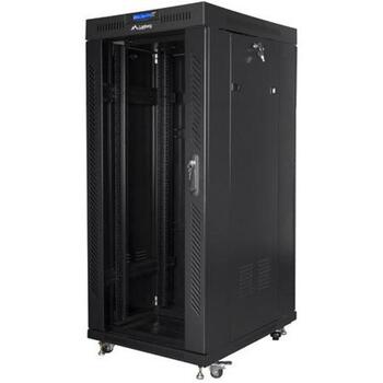 Lanberg RACK установка шкафа 19 22U 800x800 FF01-8822-12BL, 800кг, 4 вентилятора 230V, LCD дисплей, черный, с заземлением (FF01-8822-12BL)