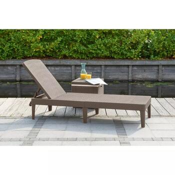 Keter Jaipur шезлонг 29205843587, бежевый, 187x58x29см, 110кг, 4 положения, складной, устойчив к УФ (29205843587)