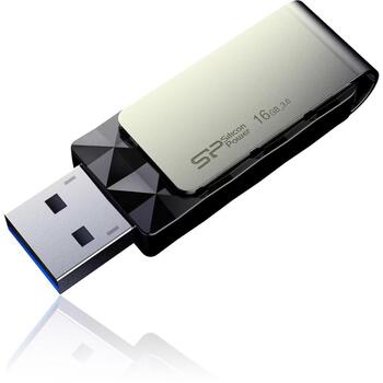Silicon Power USB флеш-накопитель Blaze B30 SP016GBUF3B30V1K, 16GB, USB 3.1 Gen 1, USB Type-A, черный, поворотный, LED индикатор (SP016GBUF3B30V1K)