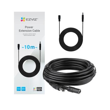 Ezviz PCA10 CS-CMT-PCA10 удлинитель кабеля питания, 10м, 5.5mm x 2.1mm DC, черный (CS-CMT-PCA10)