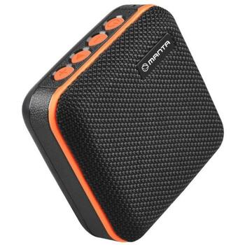 Manta SPK01GO Bluetooth-колонка, 10 Вт, BT 5.0, FM-радио, MP3/WMA/WAV/APE/FLAC, USB/SD/AUX, микрофон (SPK01GO)
