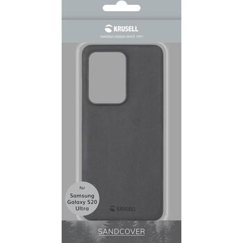 Krusell Essentials SandCover Samsung Galaxy S20 Ultra, 61942, черный, пластик, задняя крышка, беспроводная зарядка (61942)