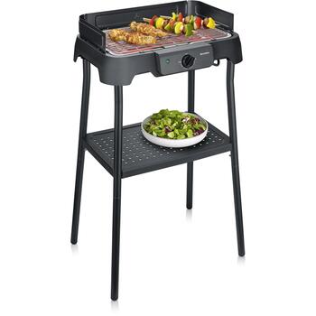 Severin Гриль PG 008594, 2000W, 380x220mm, решетка из нержавеющей стали, быстрое нагревание, съемные детали, стабильная подставка (PG 008594)