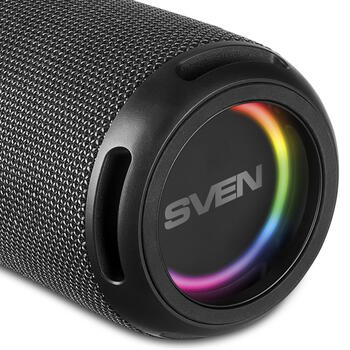 Pārnēsājamais Bluetooth skaļrunis 2.0 ar 10 W jaudu 2×5 W TWS FM radio USB un 1800mAh PS-150 melns SV-022327 Sven (SV-022327)