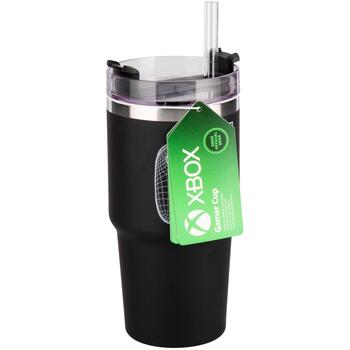 Paladone XBOX Gamer Cup PP14597XB, 0.6l, metāls, melns, 3 dzeršanas režīmi, izolēta, mīksts pieskāriens (PP14597XB)