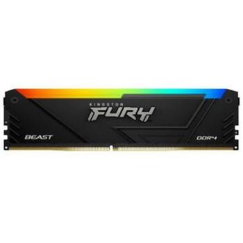 Kingston Fury Beast RAM, KF432C16BB2AK2/16, 16 ГБ, DDR4, 3200 МГц, 1.35 В, 288-контактный DIMM, CL16, однорядный, ODT, XMP 2.0 (KF432C16BB2AK2/16)