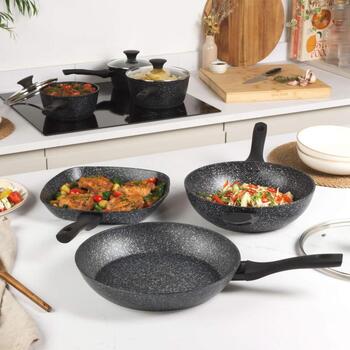 Salter Cepšanas panna BW05745SS2EU7, 20cm, alumīnijs, elektriskā, gāzes, stikla keramikas, indukcijas, nepiedegošs (BW05745S2EU7)
