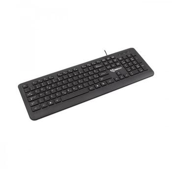 Sbox Клавиатура K-19, 1.4m, 105 Клавиш, Мембранная, Проводная, USB/PS/2, Английская раскладка, Мультимедийные клавиши (K-19)