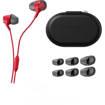 HyperX Cloud Earbuds III BN7S0AA austiņas, 3,5 mm, 14 mm skaļruņi, vadu mikrofons, sarkanas (BN7S0AA)
