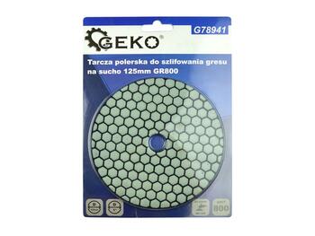 Geko Алмазный диск для сухой полировки G78941, 125мм, сухой, велкро, для керамики, гранита, мрамора, бетона (G78941)